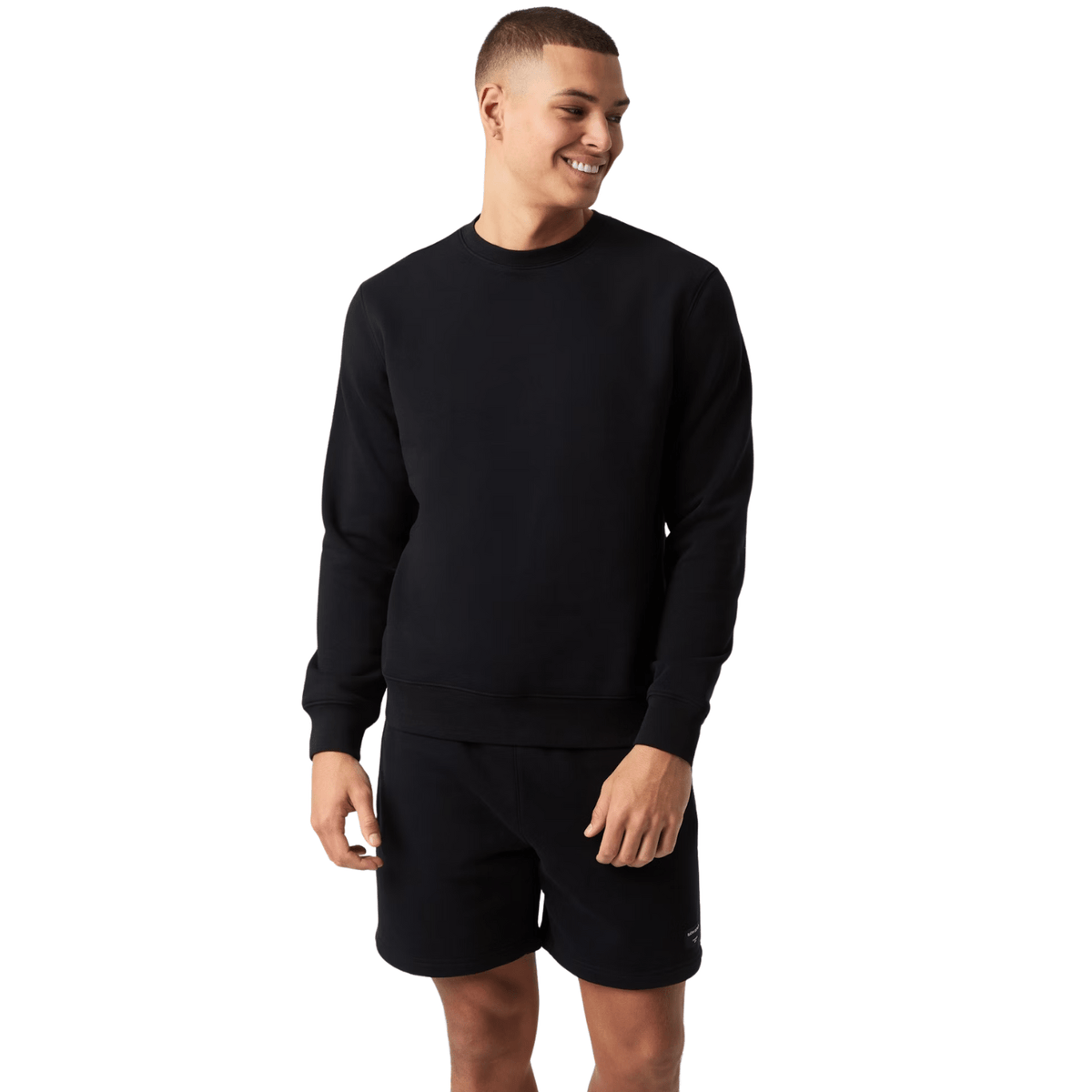Bjorn Borg Centre sweater voor heren in zwart, gedragen vooraanzicht