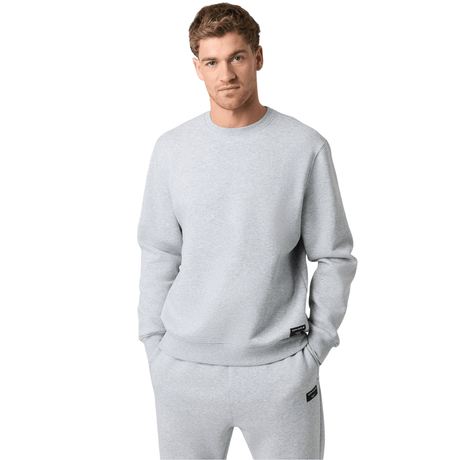 Bjorn Borg Centre sweater voor heren in grijsmelange, gedragen vooraanzicht