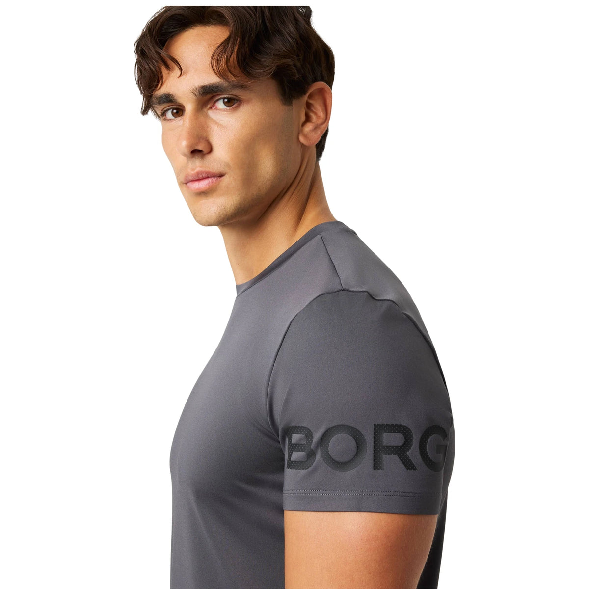 Björn Borg T-shirt Men Asphalt - op model