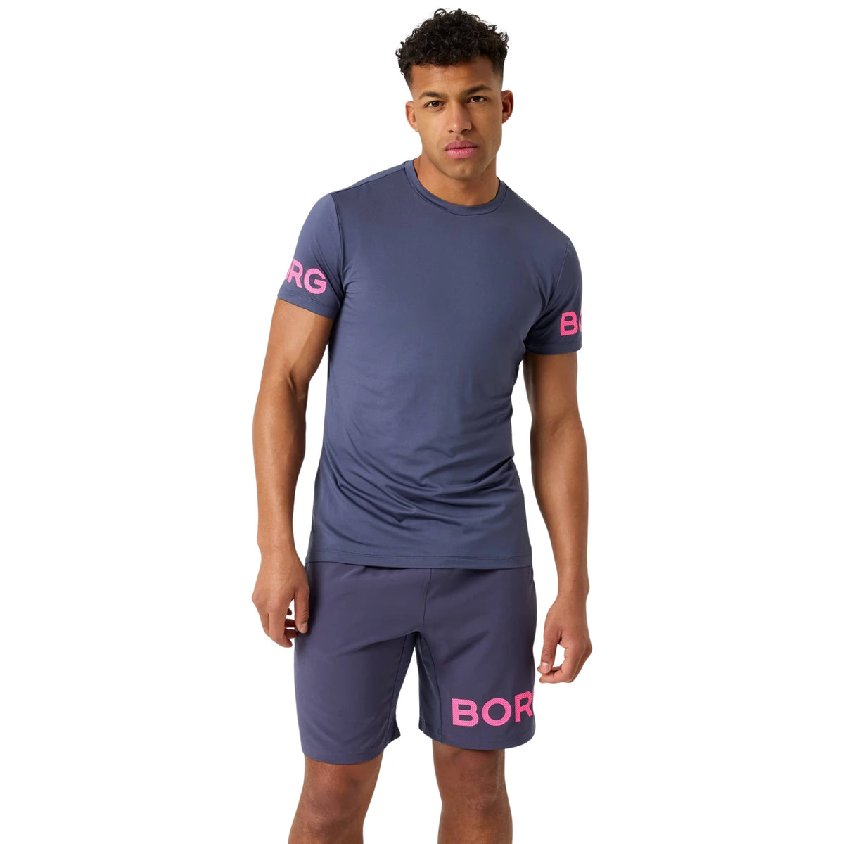 Björn Borg T-shirt Men Odyssey Gray - op model