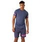 Bjorn Borg T-shirt voor heren in paarsgrijs met roze BORG-print op de mouw
