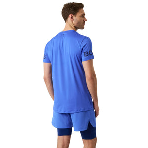 Achterzijde van het koningsblauwe Bjorn Borg T-shirt, gedragen