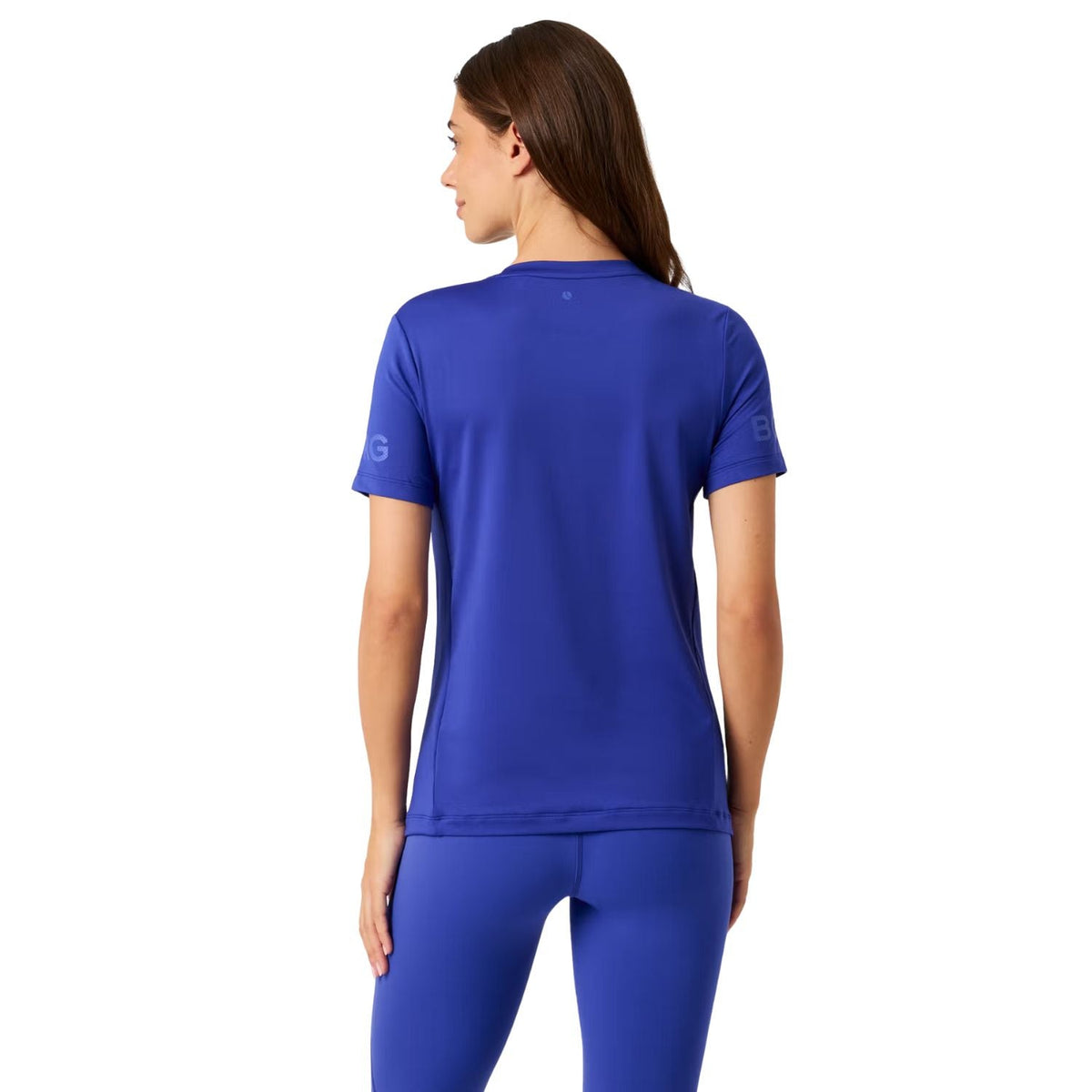 Achterzijde van het kobaltblauwe Bjorn Borg T-shirt voor dames