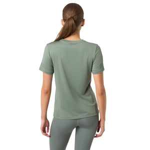 Achterzijde van het saliegroene Bjorn Borg T-shirt voor dames