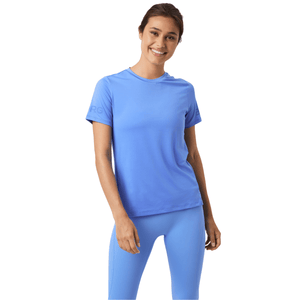 Bjorn Borg T-shirt voor dames in korenblauw, gedragen vooraanzicht