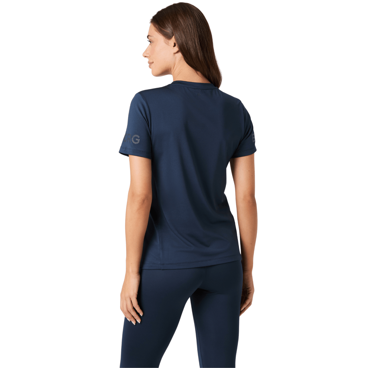 Achterzijde van het marineblauwe Bjorn Borg T-shirt voor dames