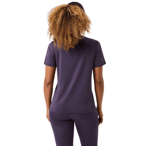 Achterzijde van het aubergine Bjorn Borg T-shirt voor dames