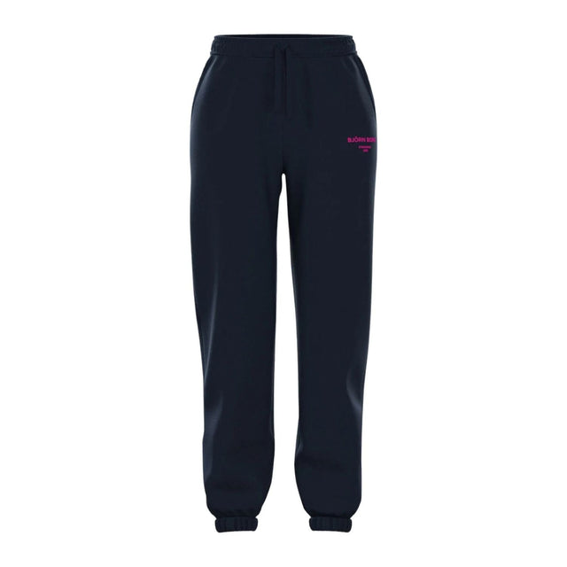 Bjorn Borg W Essential 1 joggingbroek voor dames in marineblauw met roze logo