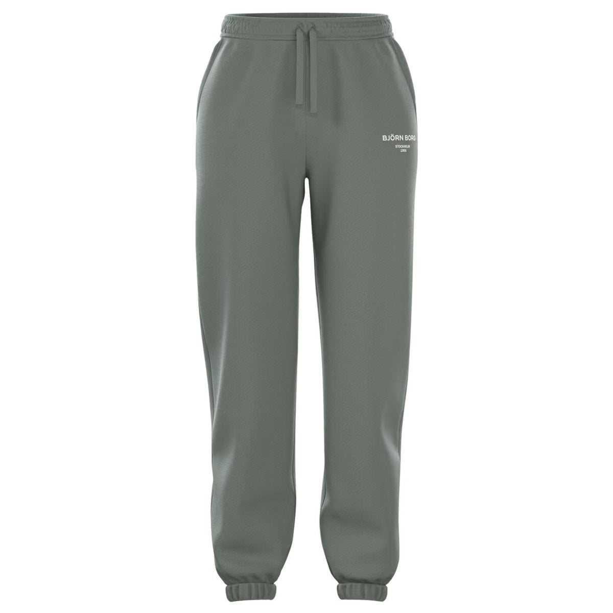 Bjorn Borg W Essential 1 joggingbroek voor dames in grijsgroen, vooraanzicht