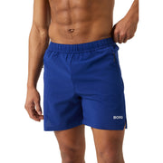Bjorn Borg Zip short van 7 inch in kobaltblauw, vooraanzicht met ritszak