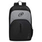 Vooraanzicht van de zwarte Bullpadel Backpack Vertex 2026 met grijs bovenpaneel.