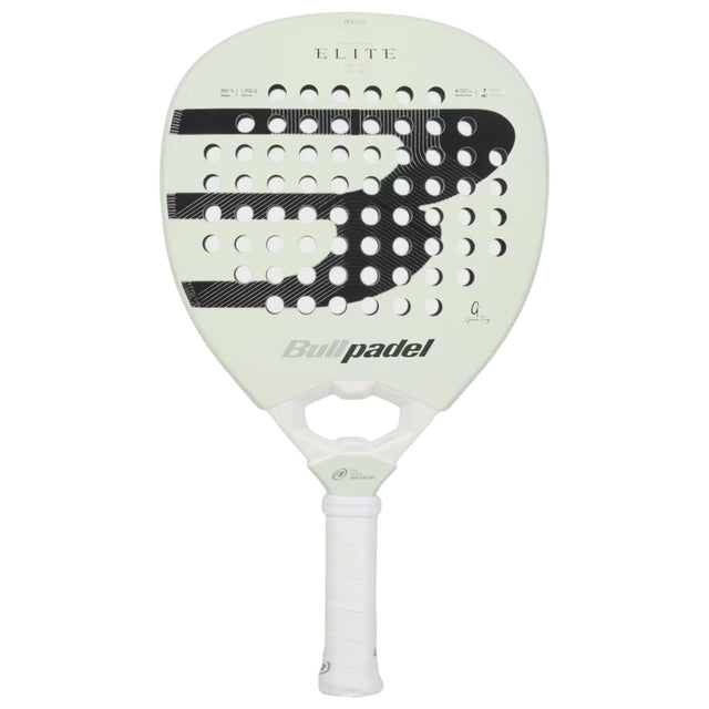 Bullpadel Elite 02 27 dames padelracket in mintgroen met zwart, vooraanzicht