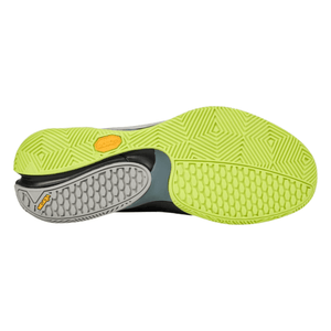 Limegroene Vibram-buitenzolen van de zwarte Bullpadel Hack Vibram 25I