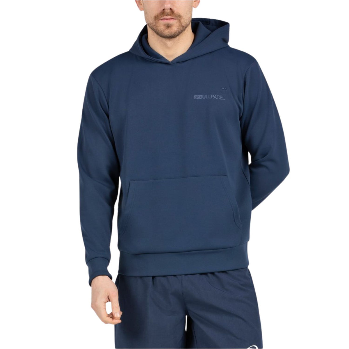 Bullpadel Albier hoodie voor heren in donkerblauw, vooraanzicht