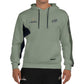 Bullpadel Palmiro hoodie voor heren in kakigroen, vooraanzicht met logo