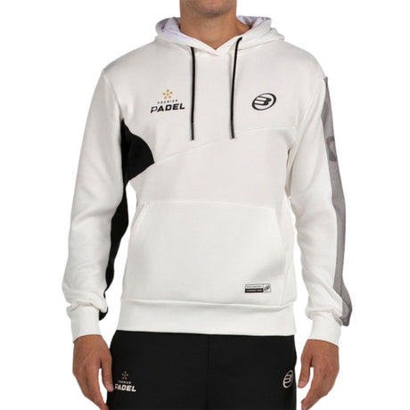 Bullpadel Palmiro hoodie voor heren in gebroken wit, vooraanzicht