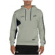Bullpadel Palmiro hoodie in lichtgroen met donkerblauw paneel, vooraanzicht