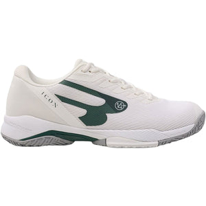 Bullpadel Icon 26V White in gebroken wit met donkergroen, zijaanzicht buitenkant