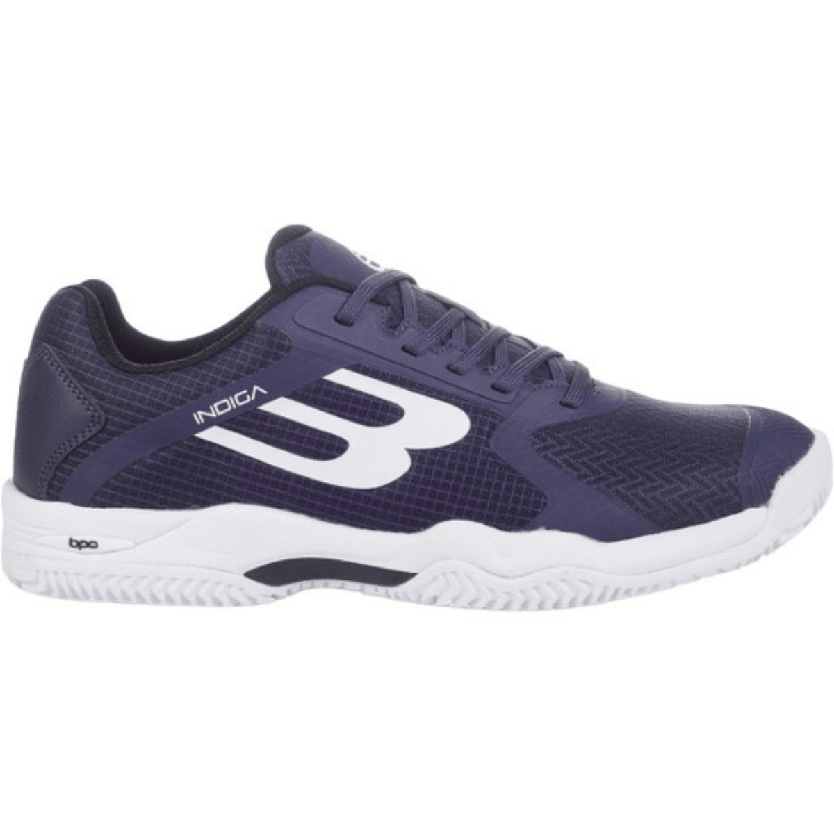 Pantofi de padel Bullpadel Indiga 25I Navy Blue, vedere laterală a părții exterioare