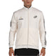 Vooraanzicht van het gebroken witte Bullpadel Jacket Pindaro met logo op de borst