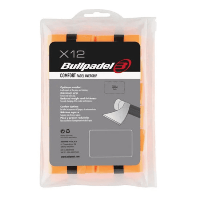 Bullpadel Overgrips Comfort Orange (Pack X12) - 