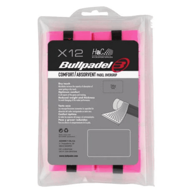 Bullpadel Overgrips Comfort Pink (Pack X12) - 