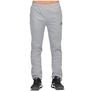 Vooraanzicht van de lichtgrijze Bullpadel Pants Brome met rechte pijpen