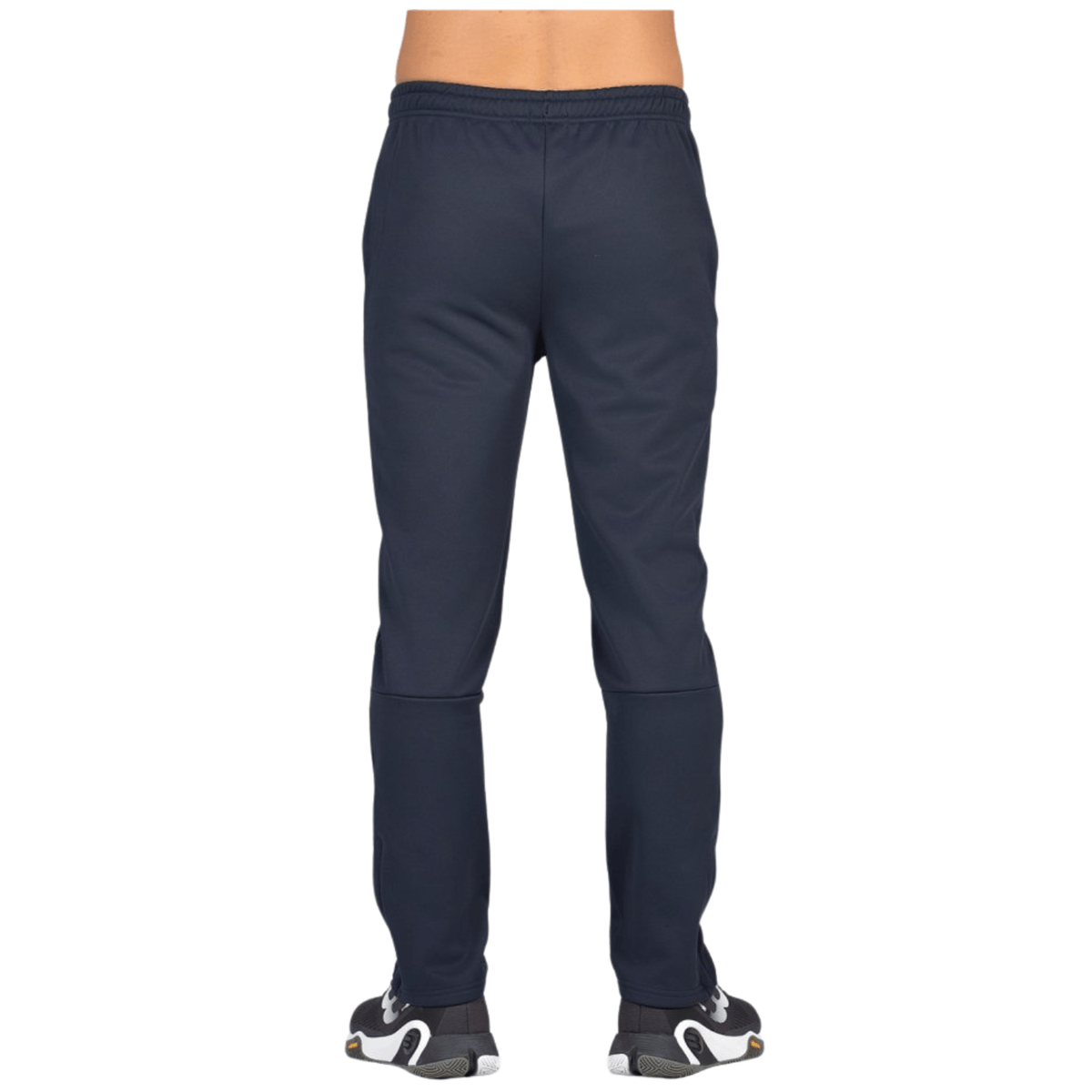 Achterkant van de donkerblauwe Bullpadel Pants Brome met elastische tailleband