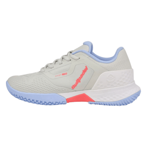 Bullpadel Pearl Vibram W 25I Light Grey - binnenzijde met koraalrood accent op de middenvoet
