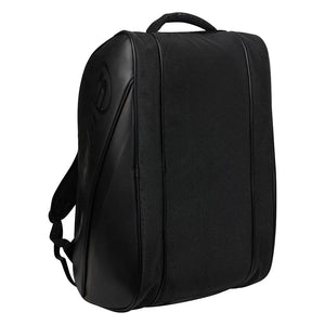 Rechtopstaande zwarte Bullpadel Casual 2026 racketbag met handgreep bovenaan.