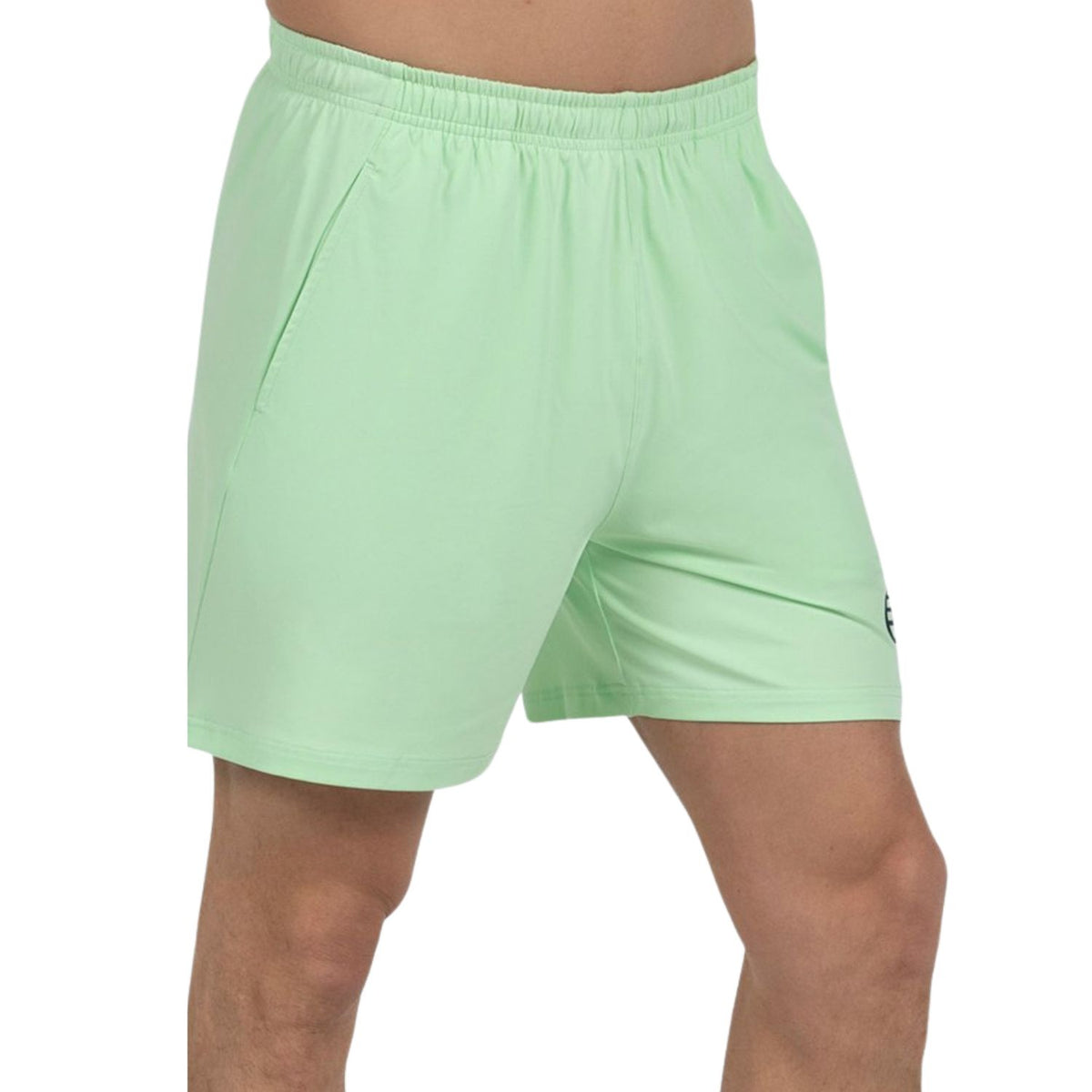 Lichtgroene Bullpadel Marace short van opzij met elastische taille