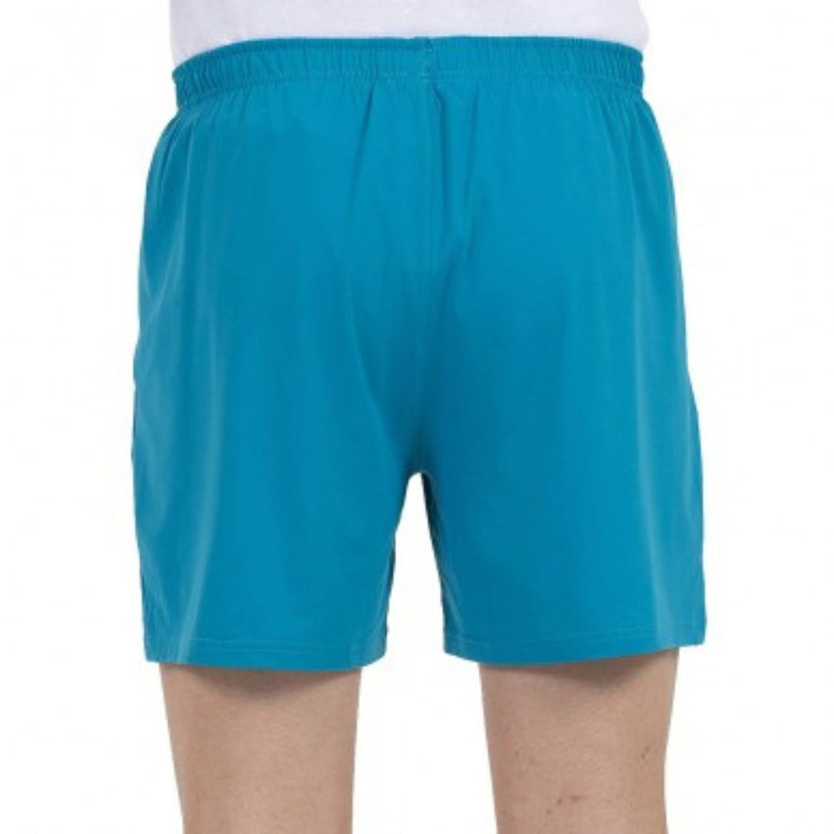 Achteraanzicht van de turquoise Bullpadel Marace short