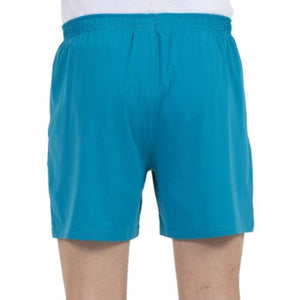 Achteraanzicht van de turquoise Bullpadel Marace short