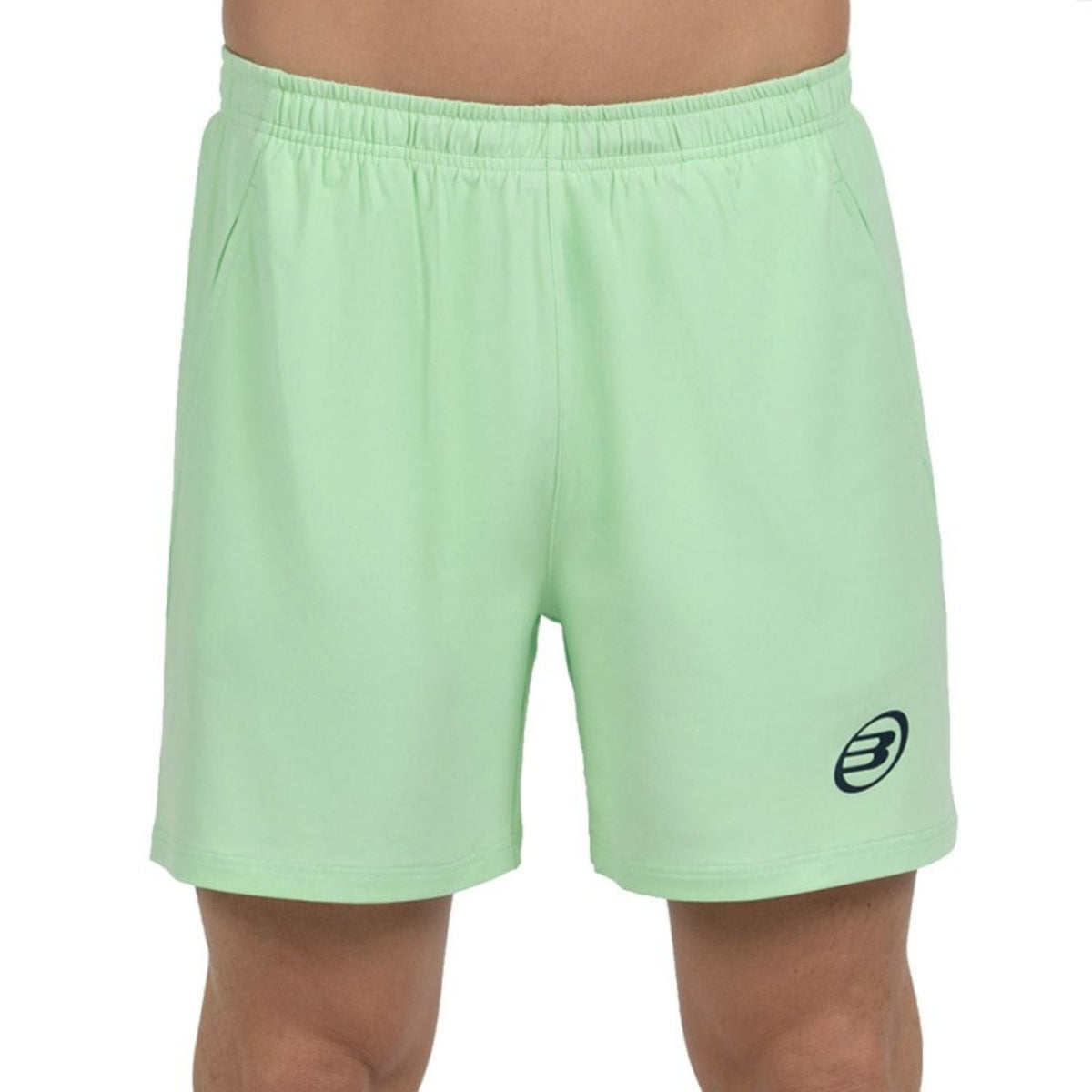 Bullpadel Marace short voor heren in lichtgroen, vooraanzicht met logo