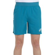 Bullpadel Moncada short voor heren in turquoise, vooraanzicht met logo