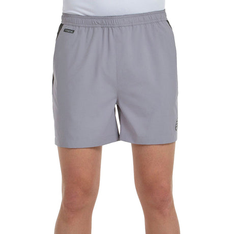 Bullpadel Muinos short voor heren in lichtgrijs, gedragen vooraanzicht