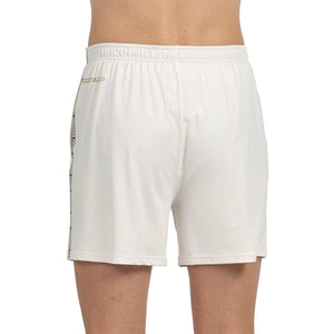 Achteraanzicht van de witte Bullpadel Preux short voor heren