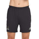 Bullpadel Preux short voor heren in zwart, vooraanzicht met gouden detail