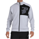 Vooraanzicht van het lichtgrijze Bullpadel Sweatshirt Breen met zwart vlak op de borst