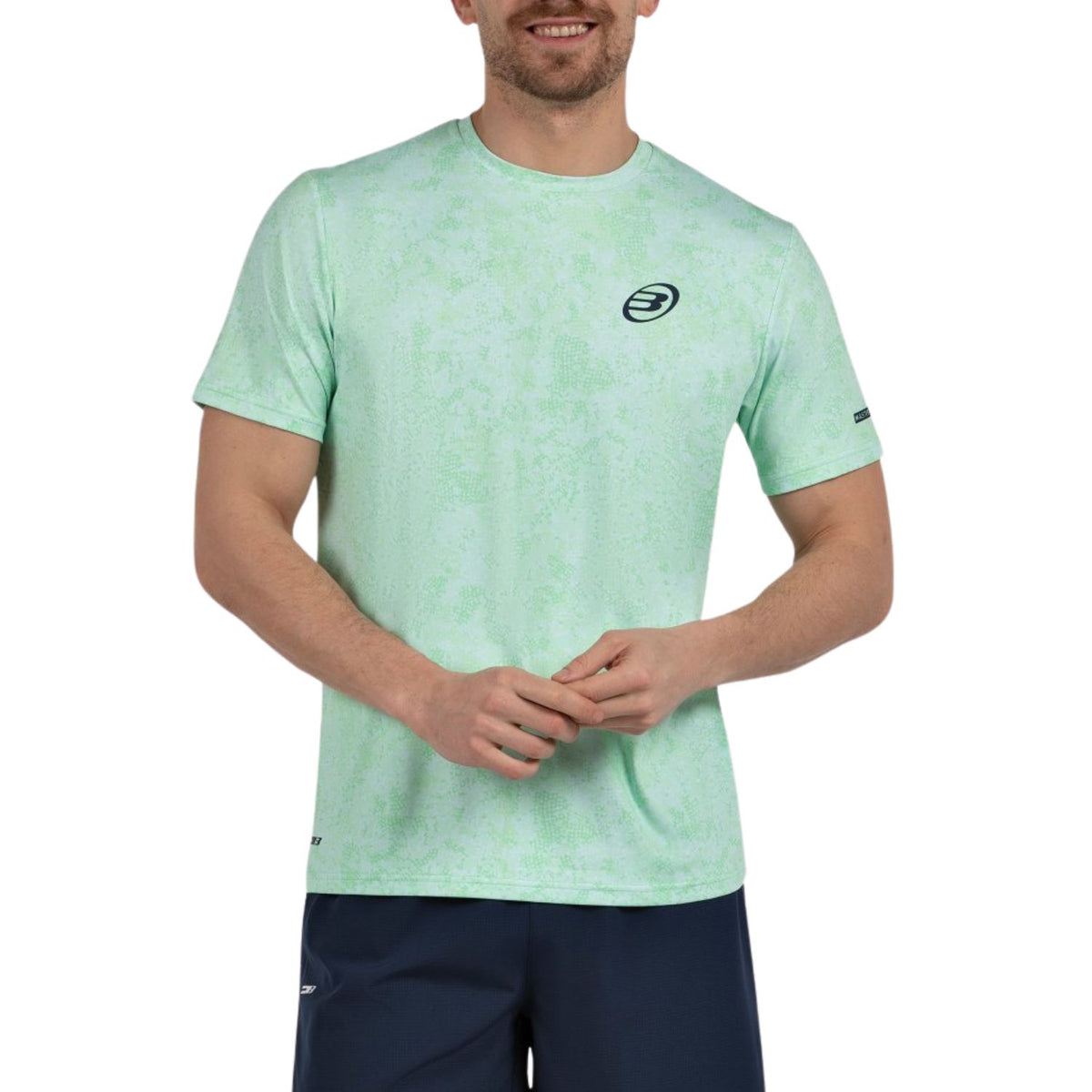 Mintgroen Bullpadel Masama T-shirt met handen voor het lichaam
