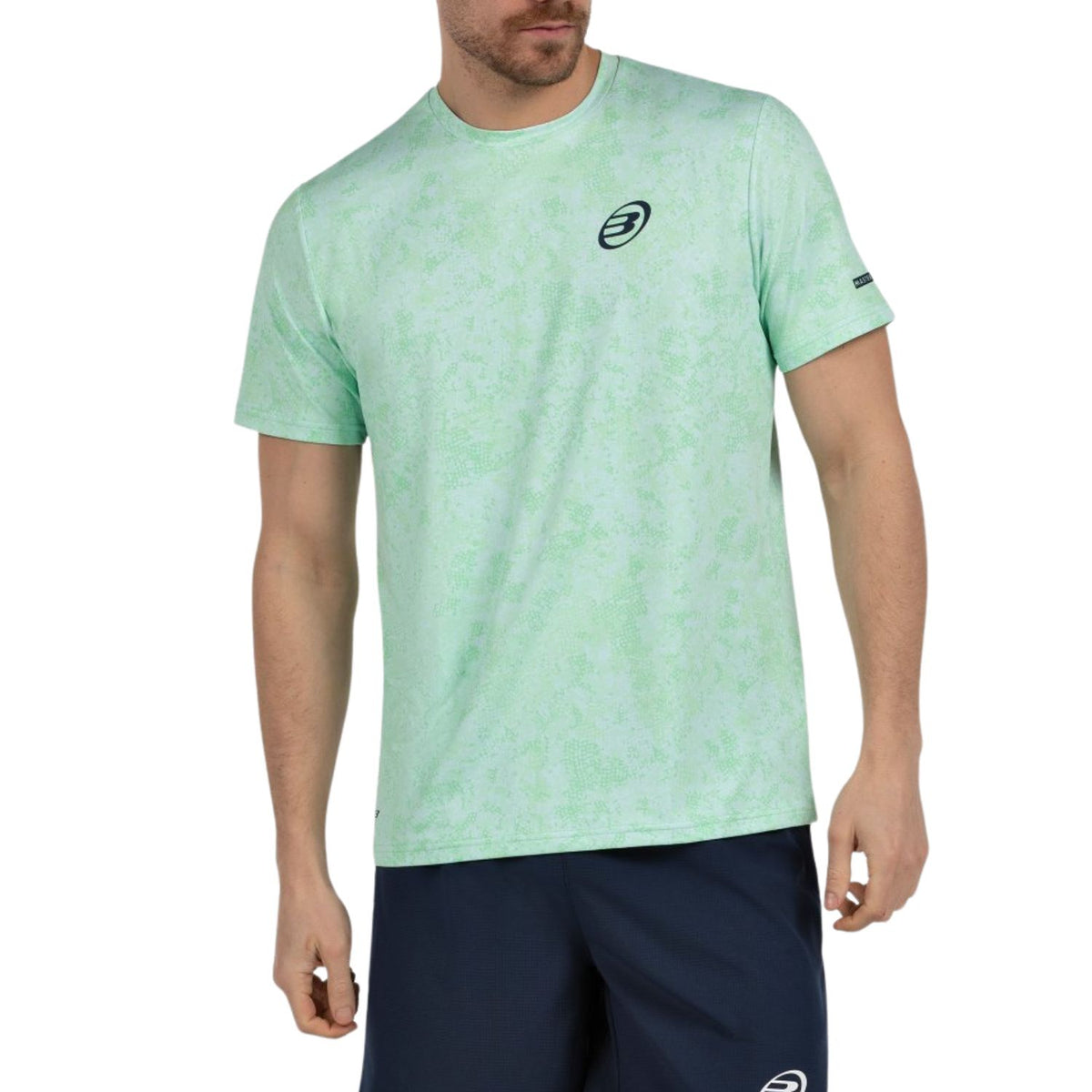 Bullpadel Masama T-shirt voor heren in mintgroen, vooraanzicht met logo