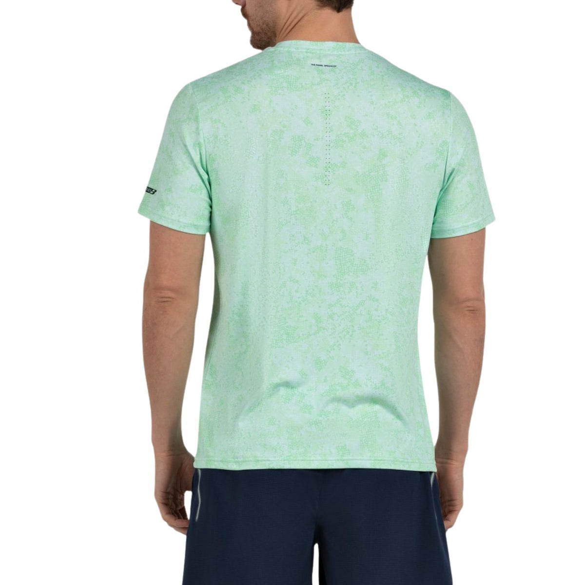 Achterzijde van het mintgroene Bullpadel Masama T-shirt
