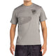 Vooraanzicht van het lichtgrijze Bullpadel T-Shirt Moeche met grote logoprint