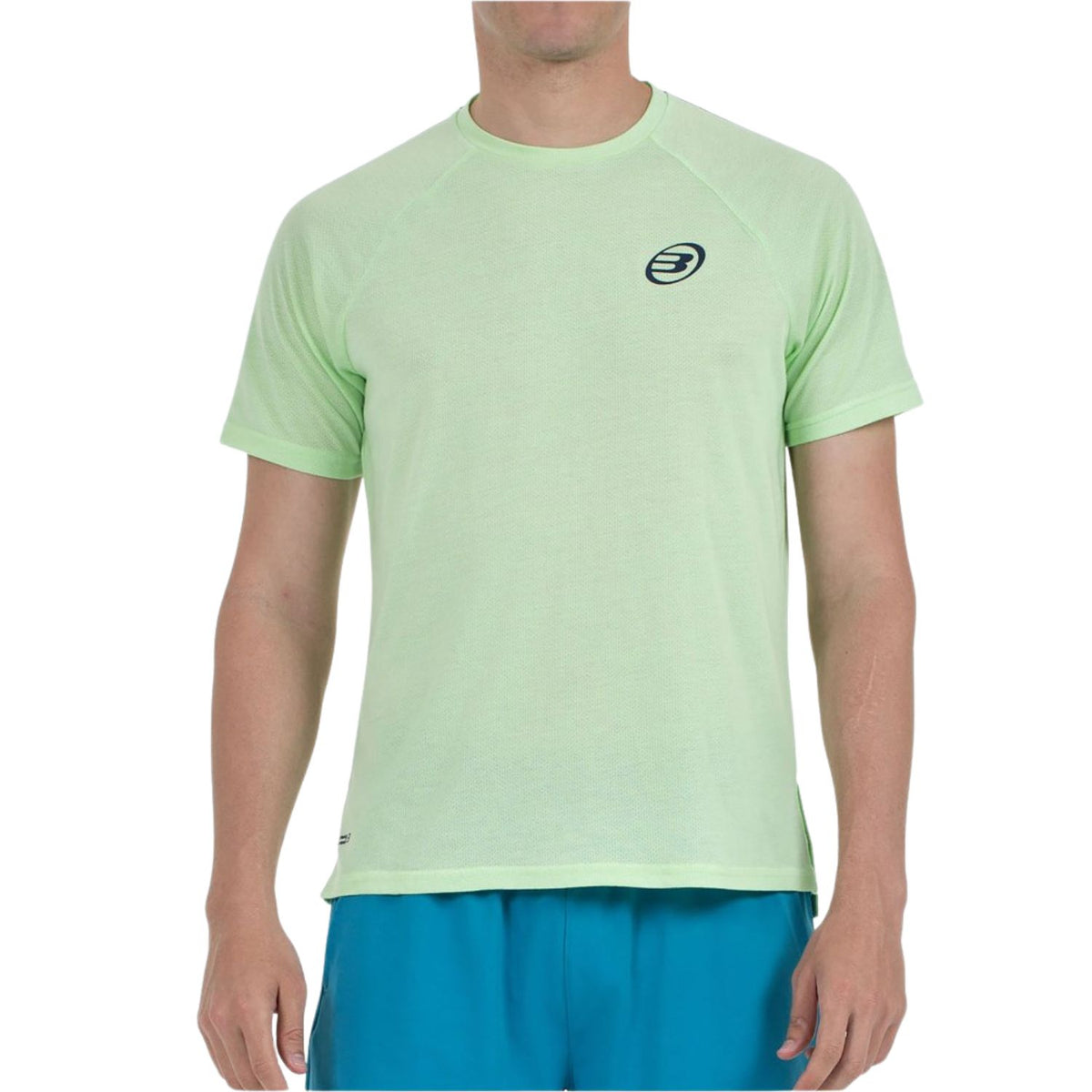 Bullpadel Montse T-shirt voor heren in lichtgroen met blauwe short