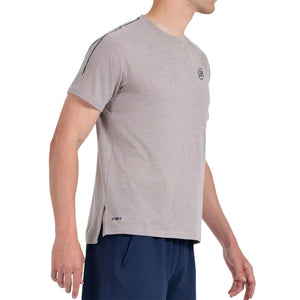 Grijsbeige Bullpadel Montse T-shirt schuin met split in de zijzoom