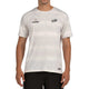 Bullpadel Pasco T-shirt voor heren in gebroken wit, vooraanzicht met zwarte short