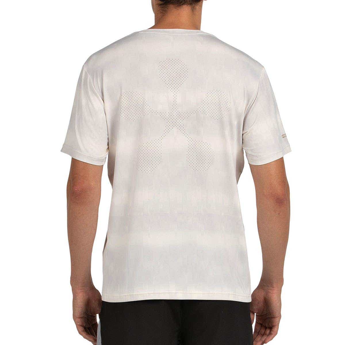 Achterzijde van het witte Bullpadel Pasco T-shirt voor heren