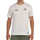 Bullpadel Prilep T-shirt voor heren in gebroken wit, vooraanzicht met groene short