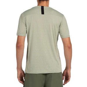 Achterzijde van het lichtgroene Bullpadel Prilep T-shirt met nekdetail