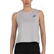 Vooraanzicht van de lichtgrijze Bullpadel W Palacel tanktop voor dames met logo